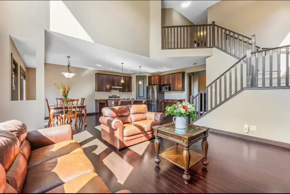 Complete basement development with wet bar, rec room, and modern finishes