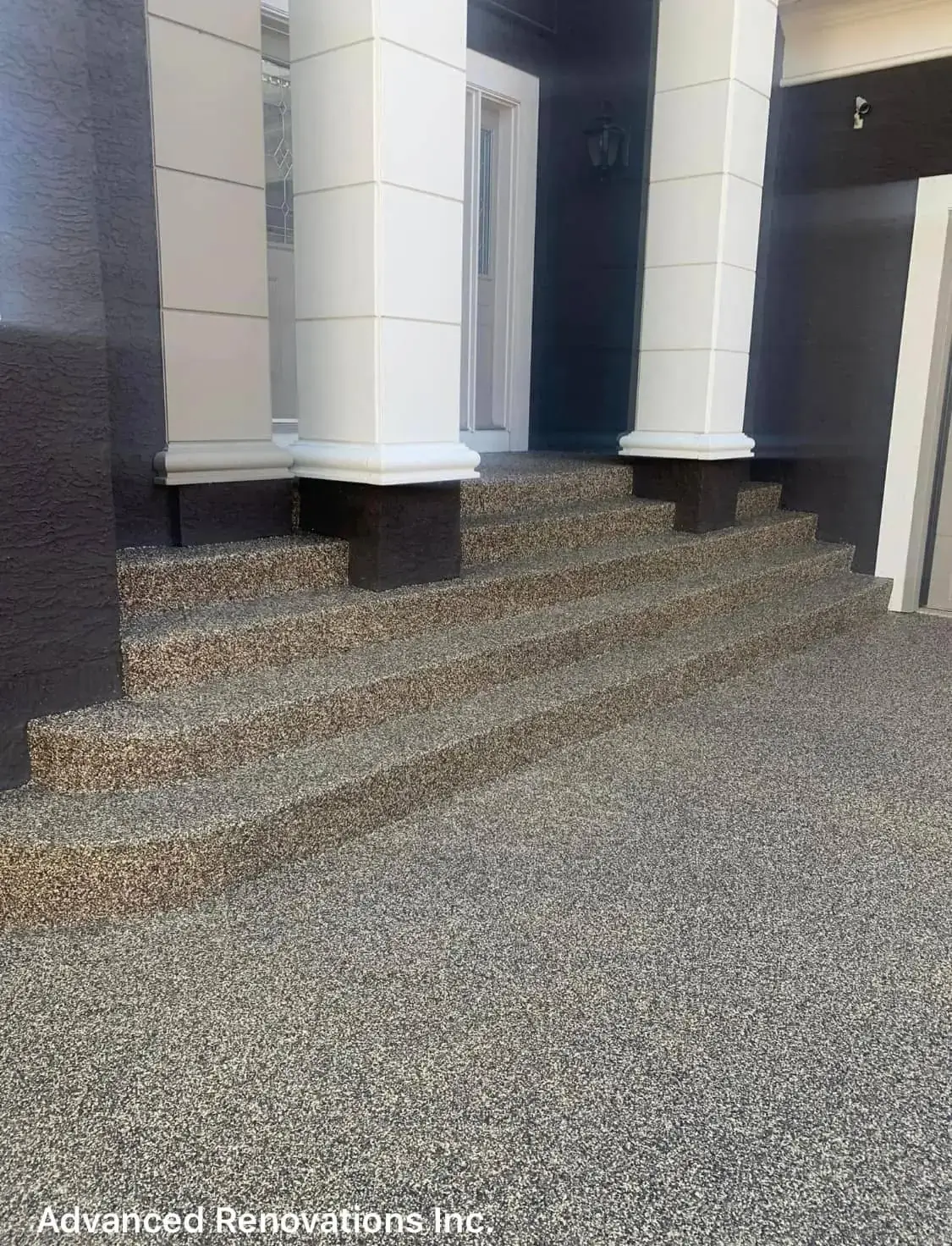 Professional polyaspartic floor coating with high-gloss finish in Calgary garage